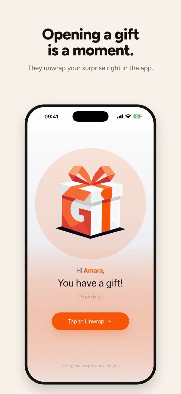Giftyy app screen